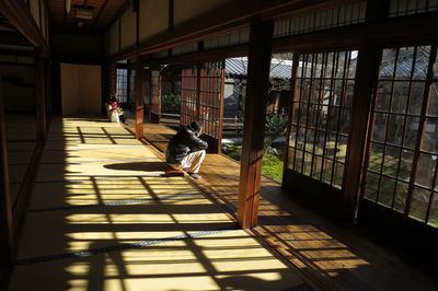 Empty benches in the dark