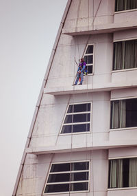 Low angle view of man working