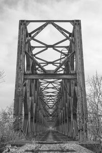 Low angle view of bridge against sky