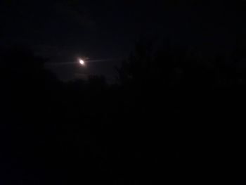 Low angle view of moon at night