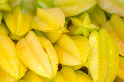 Full frame shot of starfruit