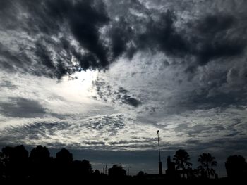Low angle view of storm clouds in sky