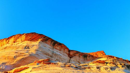 Low angle view of clear blue sky