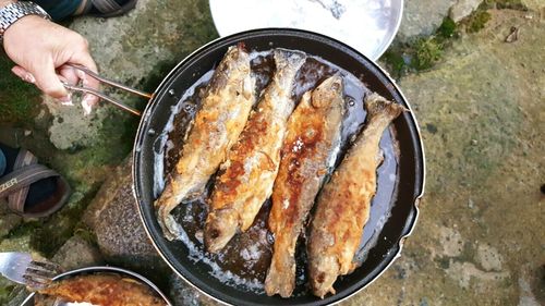 Close-up of preparing food