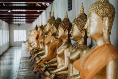 Sculpture of buddha in building