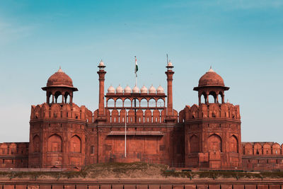 Low angle view of historical building against sky