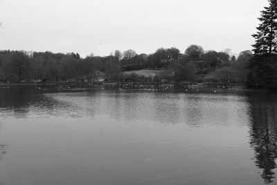 Scenic view of calm lake