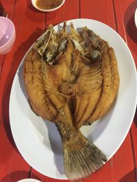 Close-up of meal served in plate