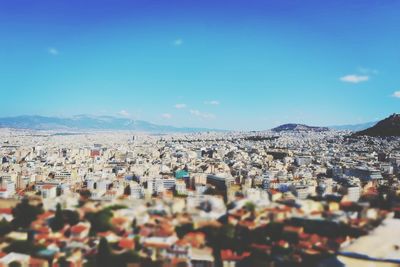 High angle view of townscape against sky