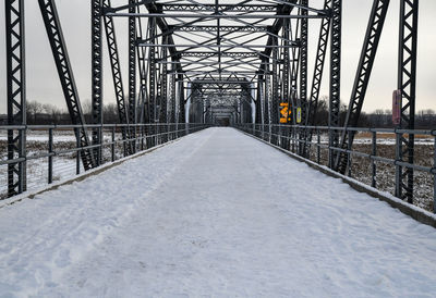 Snow covered bridge