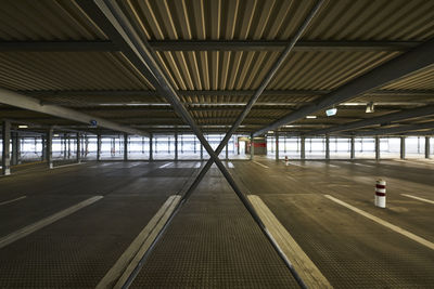 View of empty railroad station platform