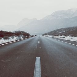 Road passing through mountains