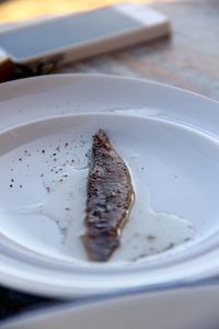 Close-up of dessert in plate on table