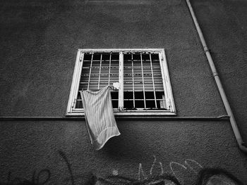 Low angle view of window on building