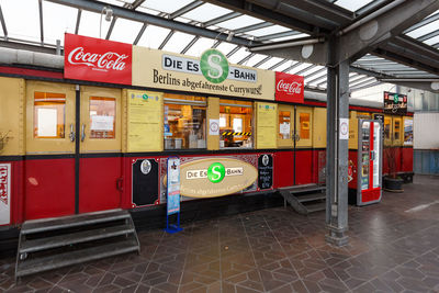 Information sign on railroad station