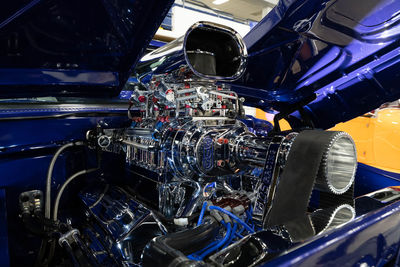 Close-up of car engine