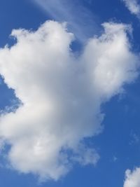 Low angle view of clouds in blue sky