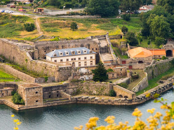 High angle view of buildings