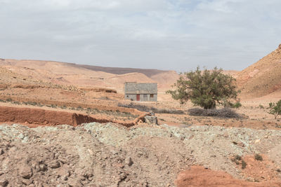 Scenic view of desert against sky