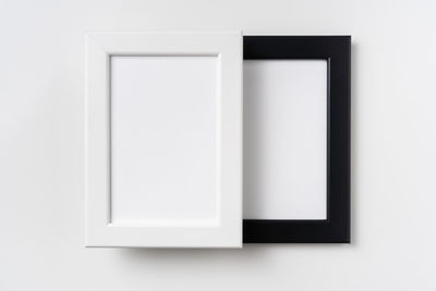 Close-up of open window over white background