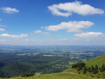 High angle view of landscape against sky