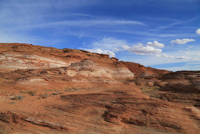 Scenic view of rocky mountains against sky