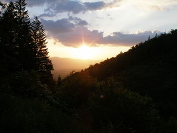 Sunset over landscape