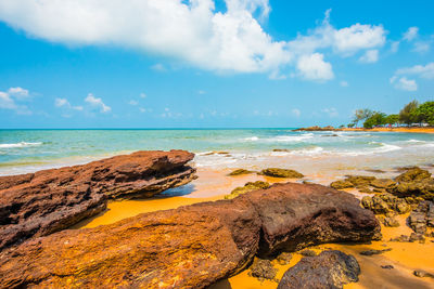 Scenic view of sea against sky