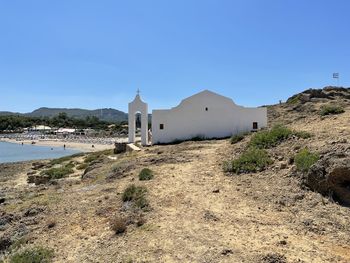 Saint nicholas beach and church