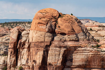 Rock formation on mountain