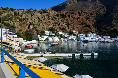 Loutro village on crete island.