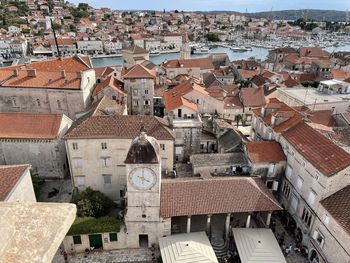 High angle view of townscape