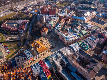 High angle view of cityscape