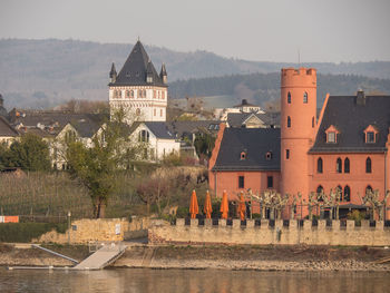 View of old buildings in city