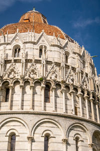 Low angle view of historical building against sky