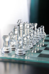 Close-up of chess pieces