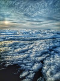 Aerial view of cloudscape