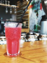 Close-up of drink on table