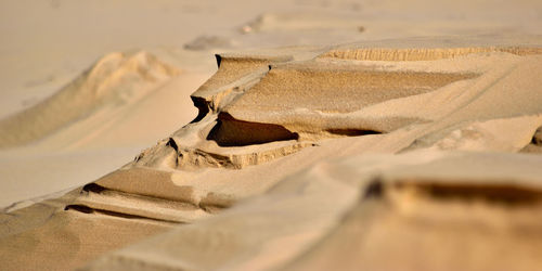 Sand dunes in desert