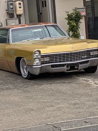 Vintage car on street