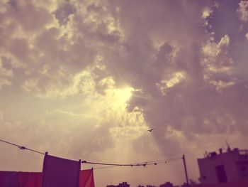 Low angle view of built structure against sky