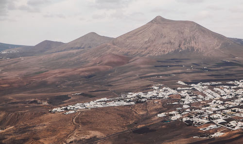 Aerial view of a mountain range