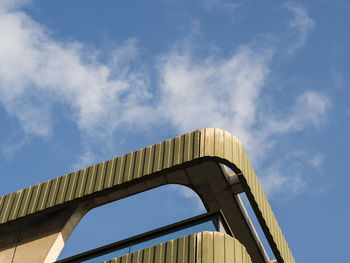 Architectural detail against blue sky 