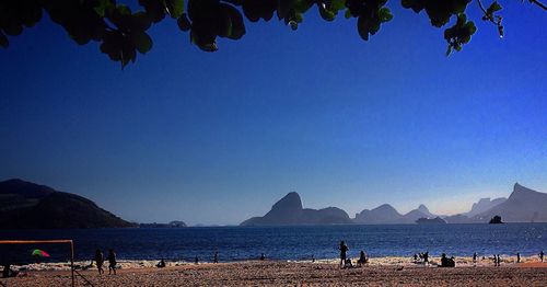 Tourists enjoying at beach