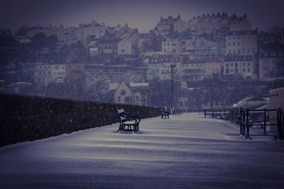 View of city in winter