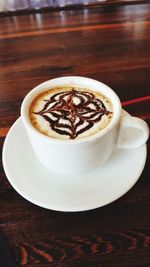 Close-up of coffee on table