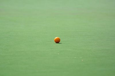 Orange ball on field