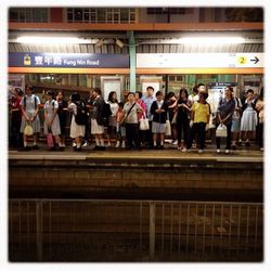 People at subway station