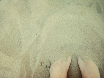 Human feet in water