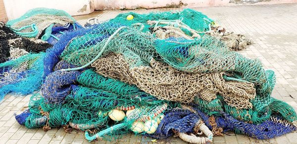 Fishing net at harbor